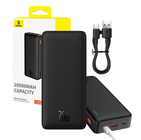 BASEUS POWERBANK AIRPOW 20000MAH 20W DO TELEFONÓW 1X USB-C ZWIĘKSZONA