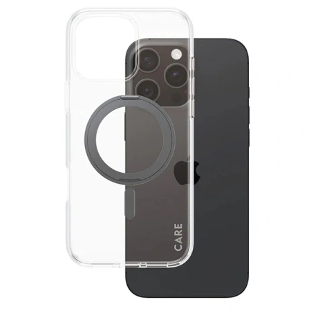 Etui CARE by PanzerGlass Feature Kickstand Case z MagSafe na iPhone 16 Pro Max - czarne