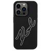 KARL LAGERFELD CASE HARDCASE 3D DO IPHONE 15 PRO MAX 6.7 RUBBER SIGNATURE