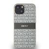 DKNY ETUI HARDCASE DO IPHONE 14 15 136.1 LEATHER MONO STRIPE & METAL LOGO