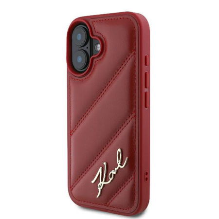 KARL LAGERFELD ETUI HARDCASE DO IPHONE 16 6.1 QUILTED SIGNATURE CZERWONY