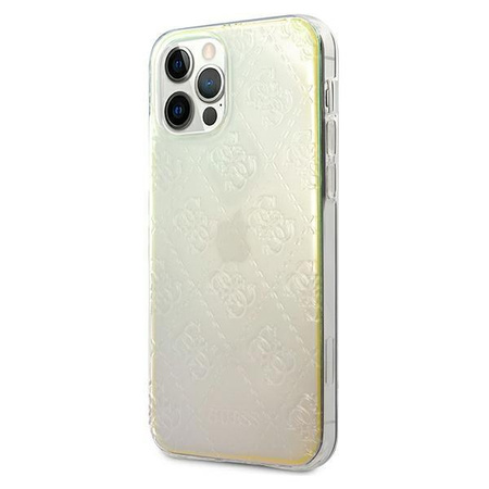 Guess GUHCP12M3D4GIRBL iPhone 12/12 Pro 6,1" opalowy/iridescent hardcase 4G 3D Pattern Collection