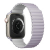 UNIQ pasek Revix Apple Watch Series 4/5/6/7/8/SE/SE2 38/40/41mm. Reversible Magnetic lilak-biały/lilac-white