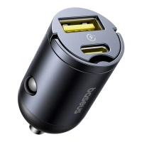 Ładowarka samochodowa Baseus Tiny Star 30W USB-A USB-C - czarna