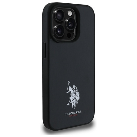 US POLO ASSN POKROWIEC CASE SKÓRZANY DO IPHONE 15 PRO MAX Z LOGO WYSZYWANE
