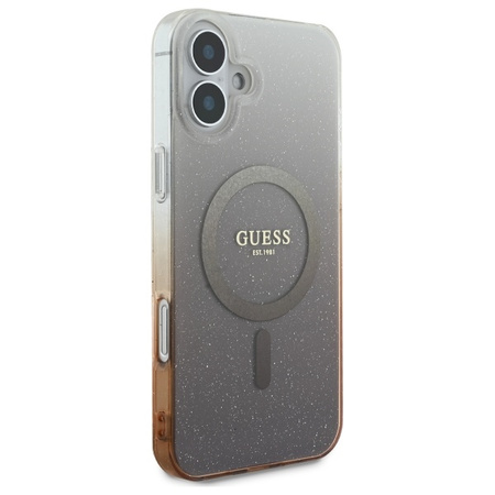 GUESS ETUI HARDCASE DO IPHONE 16 6.1 DO MAGSAFE GLITTER GRADIENT POKROWIEC