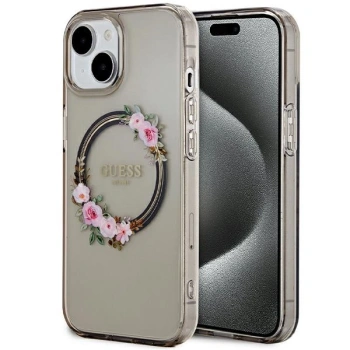 GUESS POKROWIEC HARDCASE DO IPHONE 15 14 13 6.1 DO MAGSAFE KWIATY WREATCH