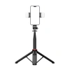 HURTEL SELFIE STICK TELESKOPOWY TRIPOD 1.3M DO TELEFONÓW Z LAMPĄ PODWÓJNĄ
