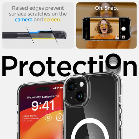 SPIGEN CRYSTAL HYBRID MAG MAGSAFE IPHONE 15 PRO MAX FROST CLEAR