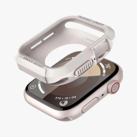 Etui Spigen Rugged Armor na Apple Watch 4 / 5 / 6 / 7 / 8 / 9 / SE (44 / 45 mm) - beżowe