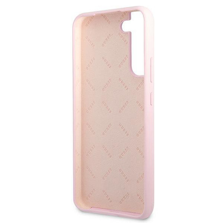 Guess GUHCS22MLSLMGLA S22+ S906 lawenda/lavender hardcase Silicone Script Metal Logo