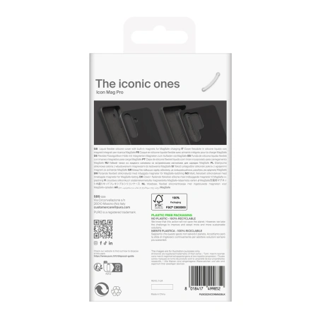 Etui silikonowe Puro Icon Mag z MagSafe do Samsung Galaxy S25 Ultra - czarne