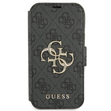 Etui Guess GUBKP13L4GMGGR na iPhone 13 Pro / 13 - szare book 4G Big Metal Logo