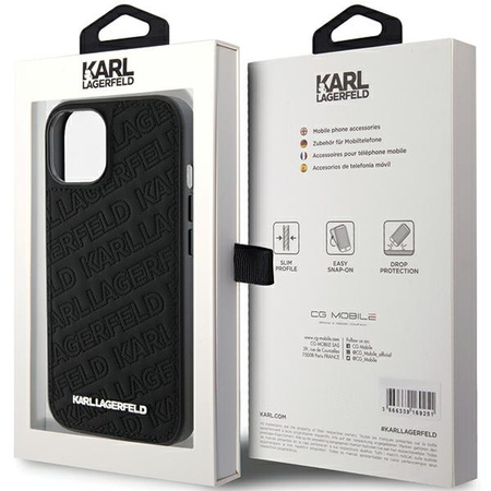 KARL LAGERFELD ETUI HARDCASE DO IPHONE 15 PLUS 14 PLUS 6.7 QUILTED PIKOWANE