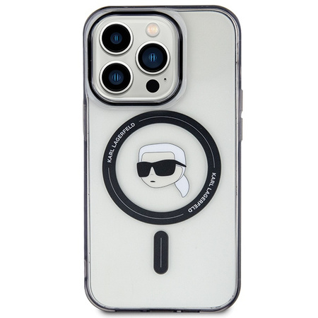 KARL LAGERFELD ETUI HARDCASE DO IPHONE 15 PRO 6.1 DO MAGSAFE PRZEZROCZYSTE