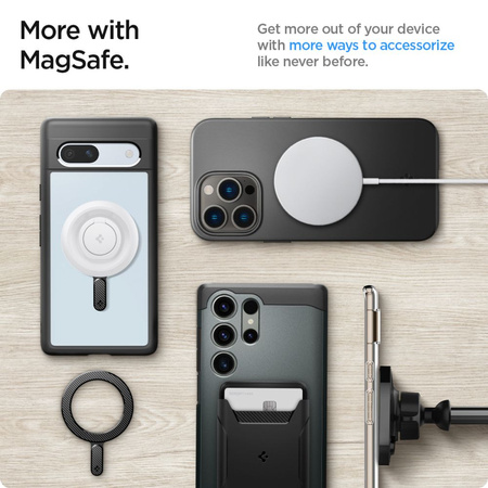 SPIGEN ONETAP RING MAGNETYCZNY Z TECHNOLOGIĄ DO MAGSAFE KARBONOWY POKROWIEC