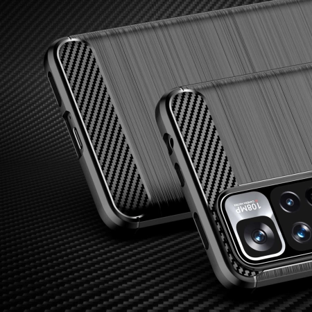 HURTEL ETUI POKROWIEC CARBON DO XIAOMI REDMI NOTE 11 PRO PLUS 5G ELASTYCZNE