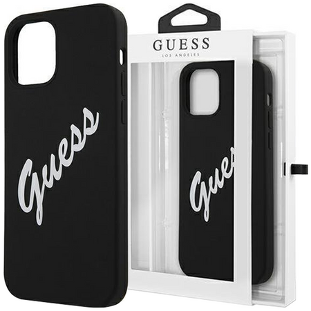 Guess GUHCP12LLSVSBW iPhone 12 Pro Max 6,7" czarno biały/black white hardcase Silicone Vintage