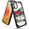 Ringke Fusion X Design etui pancerny pokrowiec z ramką iPhone 12 mini czarny (Ticket band) (XDAP0019)