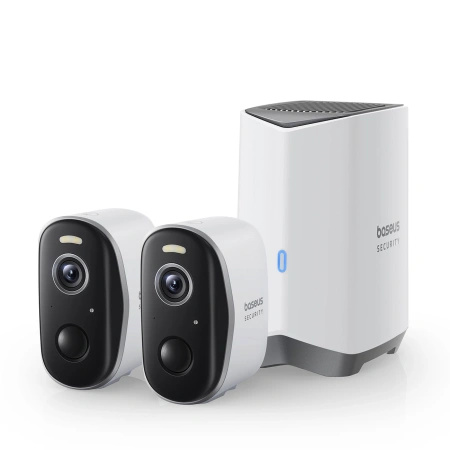 Zestaw monitoringu zewnętrznego Baseus Security N1 2K (2 kamery) - biały