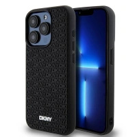 DKNY ETUI HARDCASE DO IPHONE 15 PRO 6.1 Z WZOREM 3D RUBBER REPEAT PATTERN