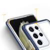 Clear 3in1 etui do Samsung Galaxy S21 Ultra 5G żelowy pokrowiec z ramką niebieski