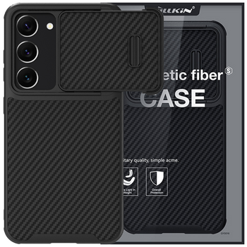 Nillkin Synthetic Fiber S Case etui Samsung Galaxy S23+ pokrowiec osłona na aparat czarne