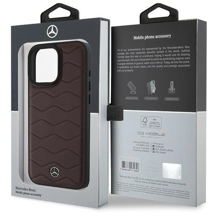 MERCEDES CASE DO IPHONE 16 PRO MAX 6.9 HARDCASE MB WAVES LEATHER OCHRONNE