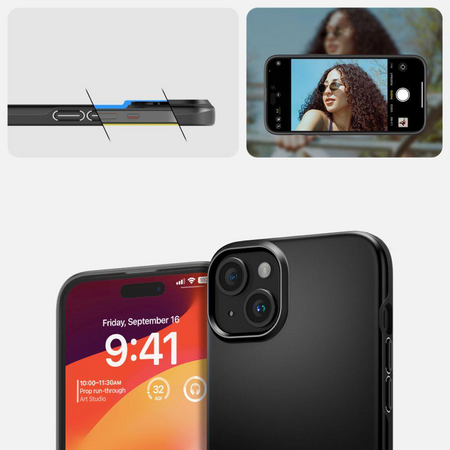 SPIGEN THIN FIT IPHONE 15 PLUS BLACK