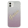 Guess GUHCP12SPCUGLSPI iPhone 12 mini 5,4" różowy/pink hardcase Glitter Gradient Script