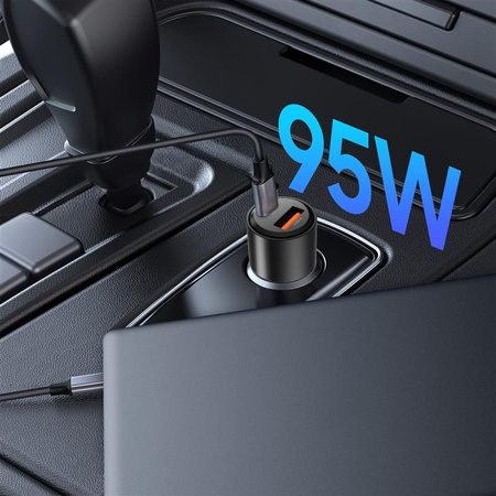 TECH-PROTECT CC03 ŁADOWARKA SAMOCHODOWA 2-PORTOWA PD95W QC3.0 DO TELEFONÓW