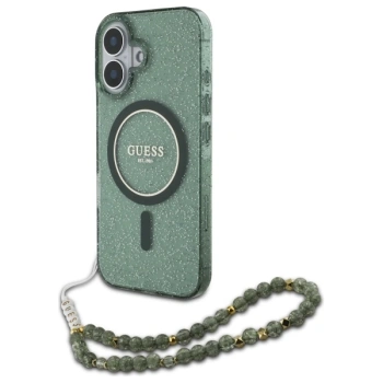 GUESS POKROWIEC MAGNETYCZNY DO IPHONE 16 PLUS 6.7 Z PEARL STRAP DO MAGSAFE