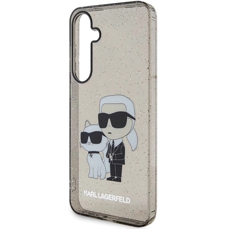Etui Karl Lagerfeld Glitter Karl&Choupette na Samsung Galaxy S24 - czarne