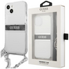 Guess GUHCP13SKC4GBSI iPhone 13 mini 5,4" Transparent hardcase 4G Grey Strap Silver Chain