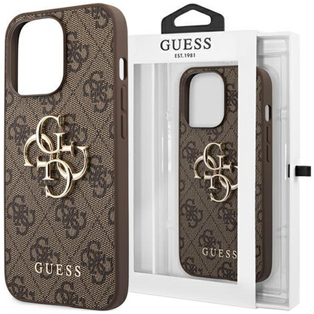 Guess GUHCP13M4GMGBR iPhone 13 6,1" brązowy/brown hardcase 4G Big Metal Logo
