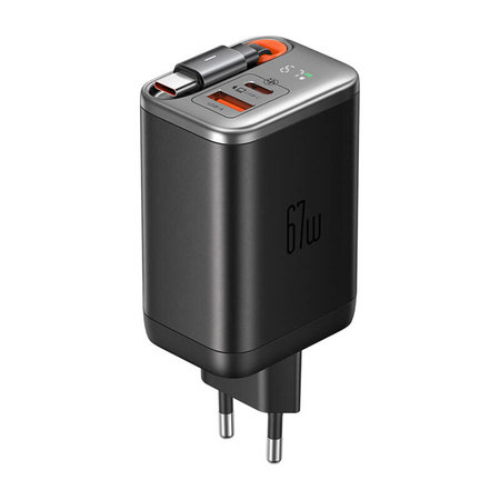 MCDODO SZYBKA ŁADOWARKA SIECIOWA ZASILACZ 3X USB-C PD USB GAN 67W KABEL 1M