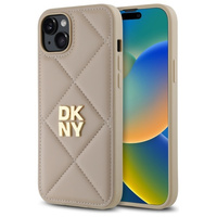 DKNY POKROWIEC DO IPHONE 15 PLUS 6.7 QUILTED STACK LOGO Z LOGO WERSJA BLACK