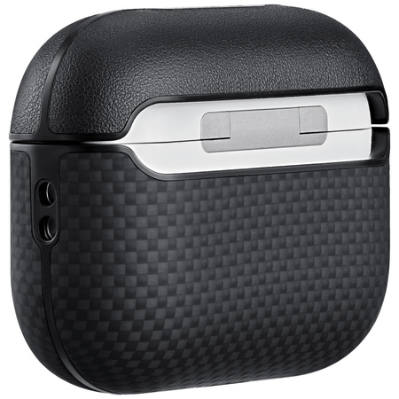 Etui PITAKA Aramid Fiber do AirPods Pro  3 czarno-szary