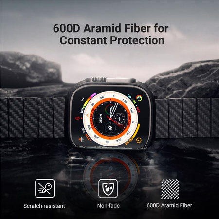Pitaka Air case, black/grey - Apple Watch Ultra 49 mm