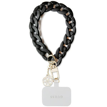 Etui Guess GUOUCBMC4MK Universal Big Hand Strap - czarne Acrylic 4G Charm