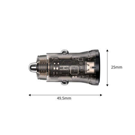 TECH-PROTECT CC01 ŁADOWARKA SAMOCHODOWA DO SMARTFONÓW 2-PORTOWA PD30W QC3.0