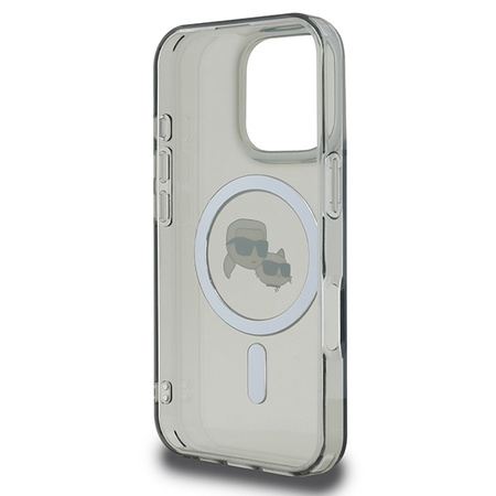 Karl Lagerfeld KLHMP16LHLSKCK iPhone16 Pro 6.3" czarny/black hardcase IML Metal Karl&Choupette Head MagSafe