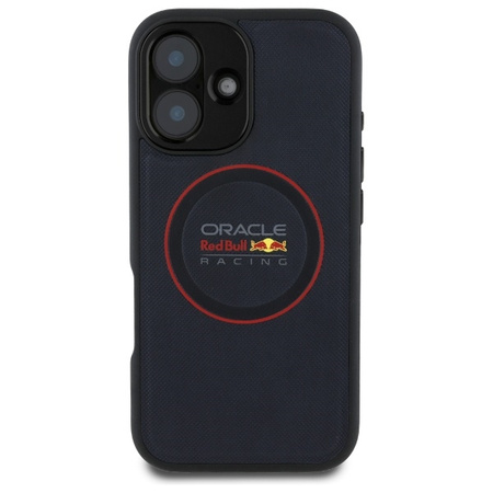 Red Bull RBHMP16M24PUILVR iPhone 16 Plus 6.7 hardcase granatowy/navy Leather Red Ring MagSafe