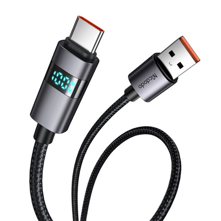 MCDODO KABEL Z WYŚWIETLACZEM USB-C SZYBKIE ŁADOWANIE USB TYP C 5A 66W 1M