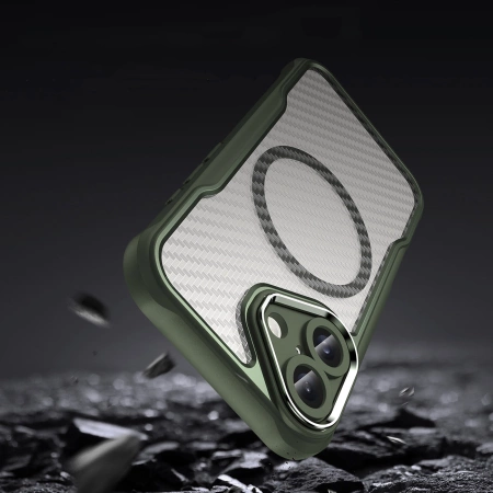 HURTEL ETUI SILIKONOWE CASE POKROWIEC DO MAGSAFE IPHONE 16 ZIELONE LEADING