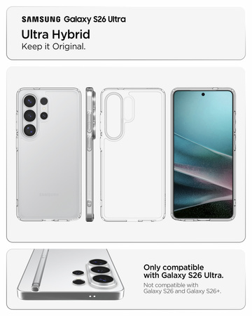 Spigen Ultra Hybrid, crystal clear - Samsung Galaxy S26 Ultra