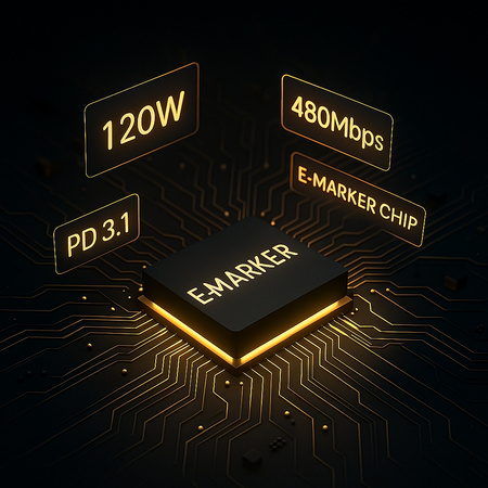 CO2 KABEL USB-C SZYBKIE ŁADOWANIE DO SAMSUNG XIAOMI USB TYP C PD 6A 120W 1M