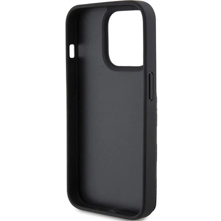 Etui Karl Lagerfeld Saffiano Cardslots and Stand Monogram Choupette do iPhone 15 Pro - czarne