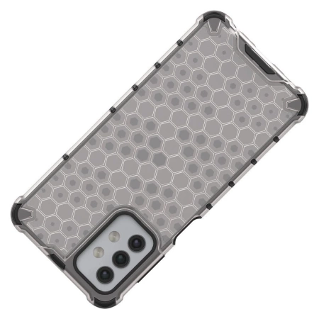 HURTEL ETUI HONEYCOMB DO SAMSUNG GALAXY A32 5G Z ŻELOWĄ RAMKĄ PRZEZROCZYSTE