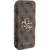 Etui Guess 4G Metal Logo na iPhone 15 Pro - brązowe